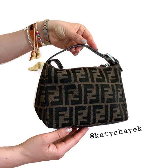 Fendi Handbags - Vintage 🤎 Fendi Zucca Mini Bag / Pouch